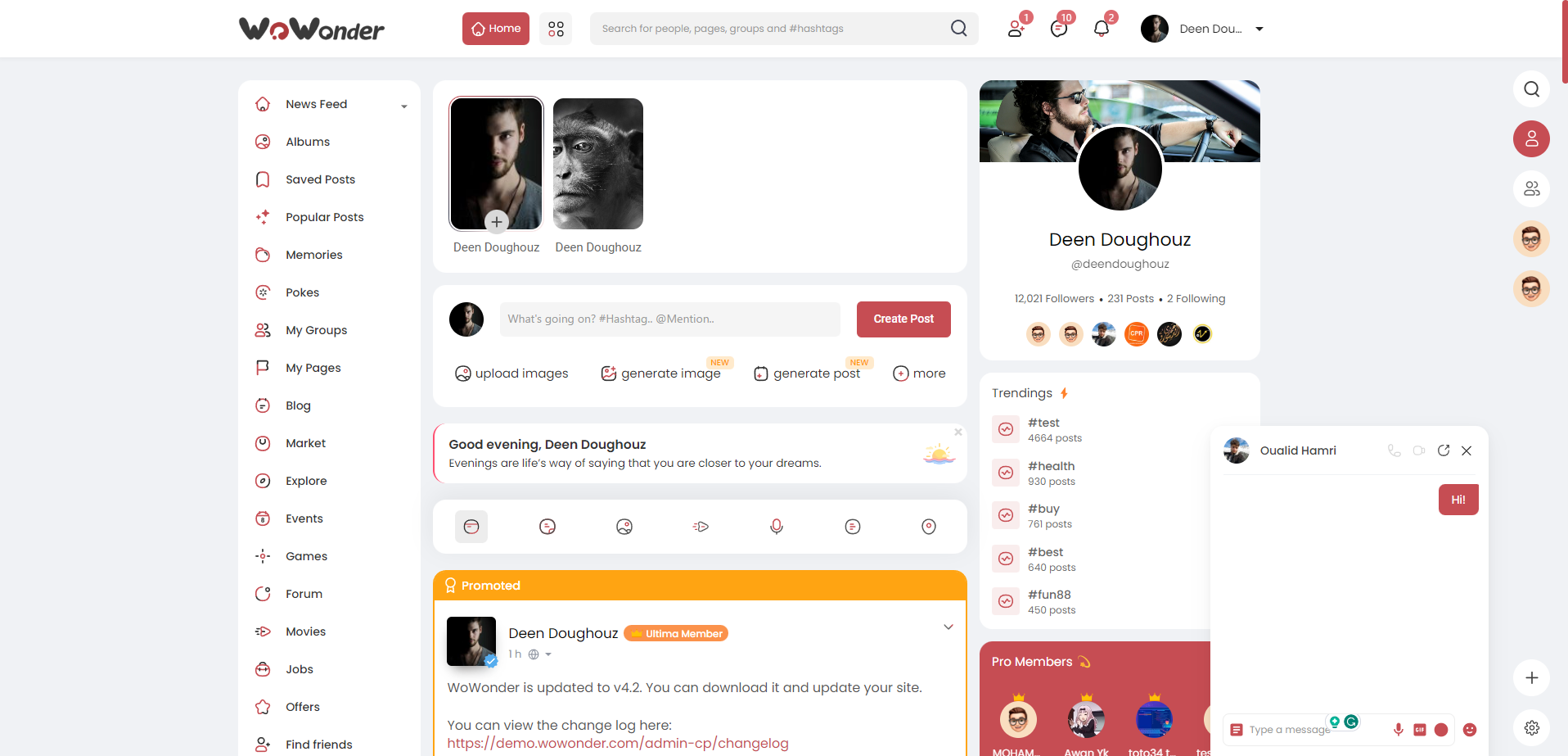 WoWonder v4.3.4 - The Ultimate PHP Social Network Platform - nulled