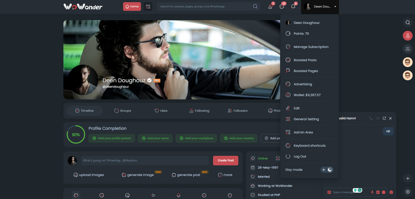 WoWonder v4.3.4 - The Ultimate PHP Social Network Platform - nulled