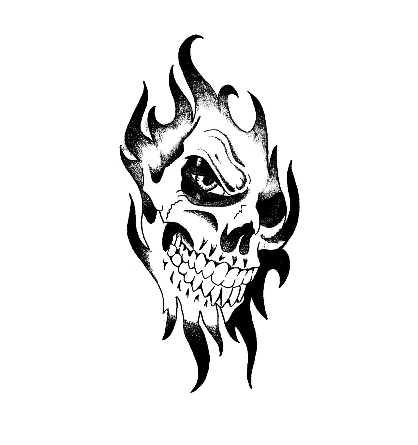 Skull Svg File - Tattoo - Skull Tattoo Design - Skull Clipart - Card Design