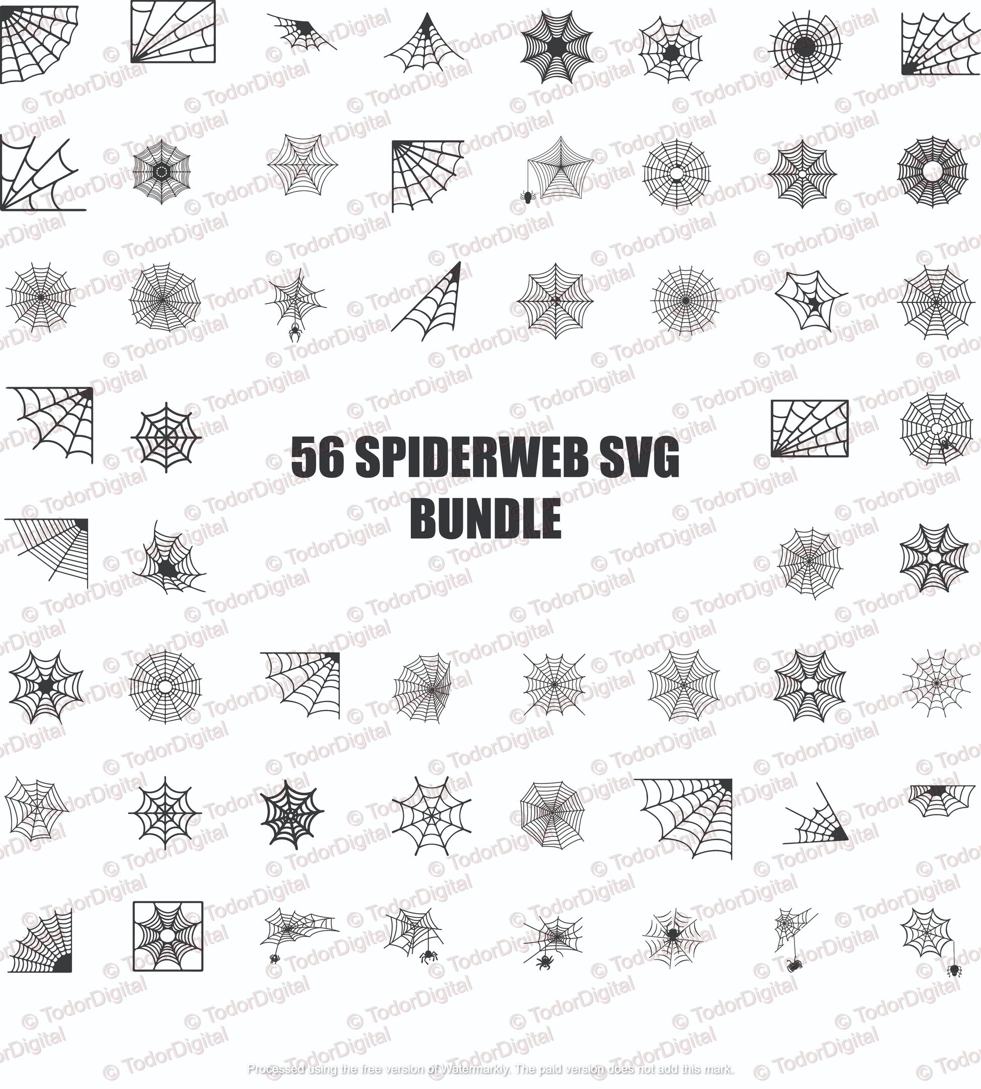 56 Spider Web Svg - Helloween Svg - Horror Svg Bundle - Spider Web Svg Bundle for Cricut and Silhouette - Helloween Bundle