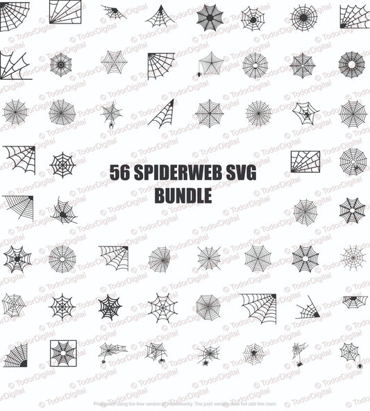 56 Spider Web Svg - Helloween Svg - Horror Svg Bundle - Spider Web Svg Bundle for Cricut and Silhouette - Helloween Bundle