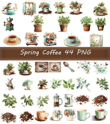 Coffee Clipart Png Huge Bundle - 192 individual PNG