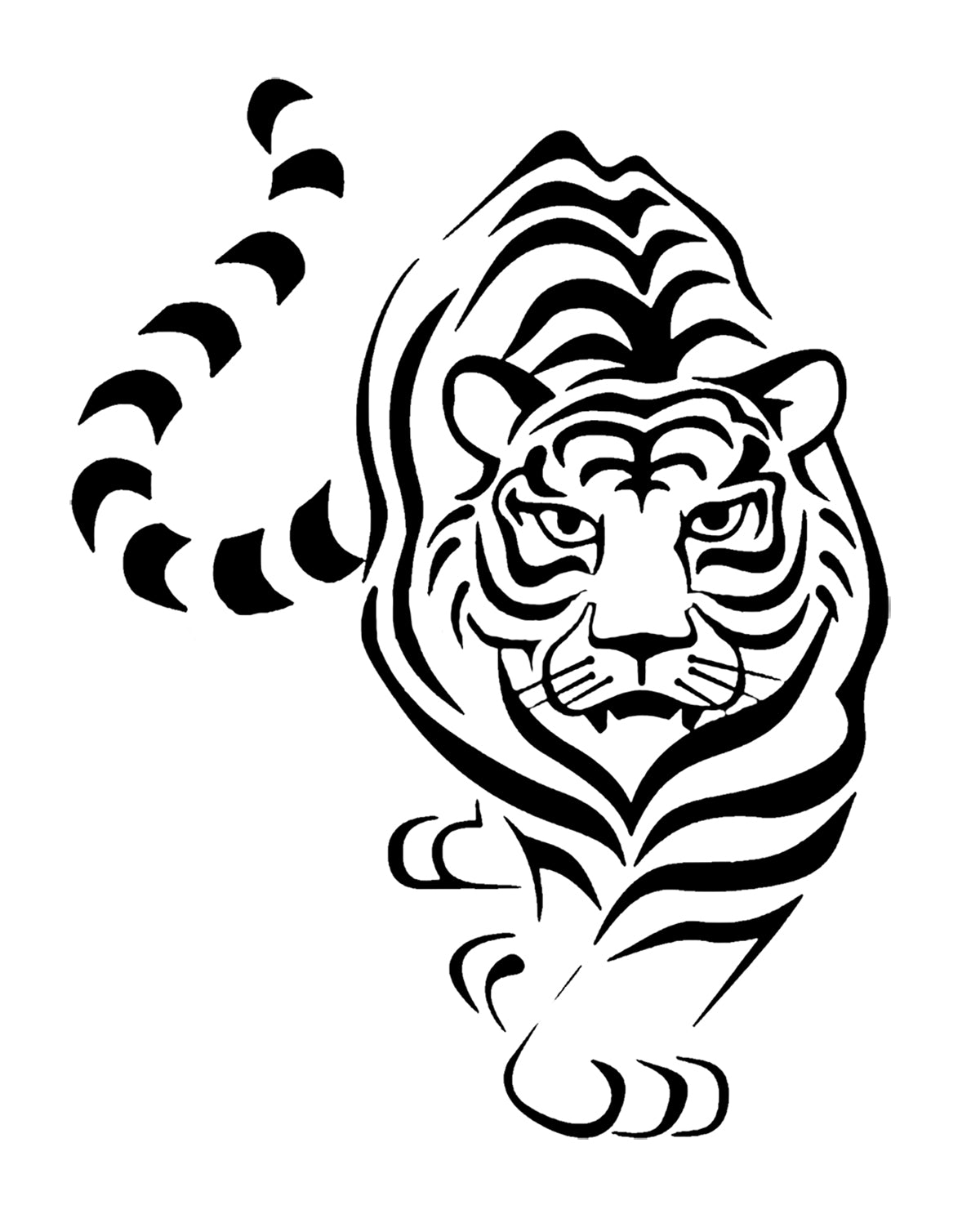 Tiger Svg File - Tiger Clipart - Tiger Cut File - Wild Animals Svg