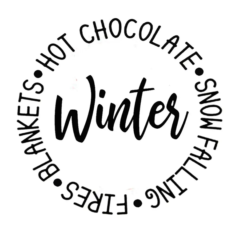 Winter Svg File - Hot Chocolate - Snow Falling Svg - Winter Clipart