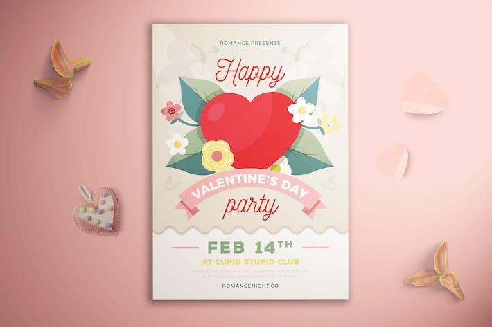 Happy Valentine's Day Party Flyer