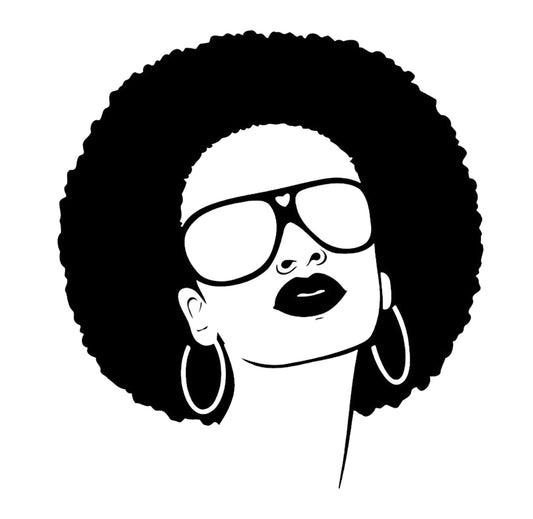 African American Girl Svg File - Black Woman Clipart