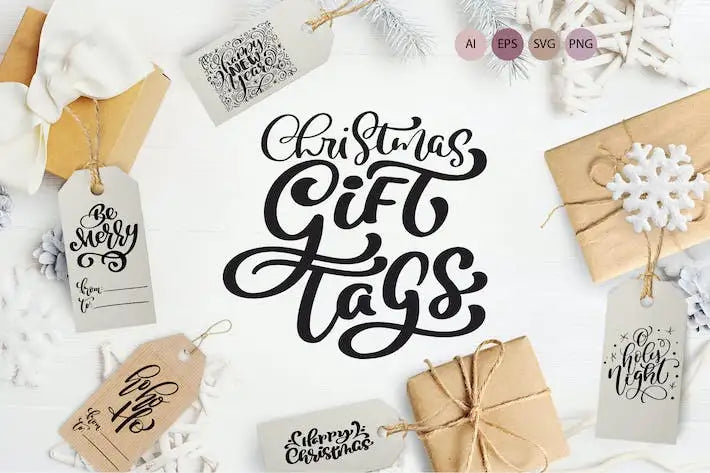 Christmas Gift Tags - Christmas Svg - Christmas Quotes