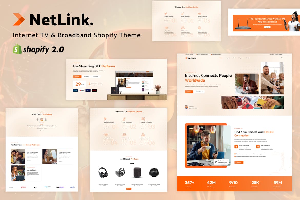 Netlink - CCTV, Broadband Services Shopify Theme