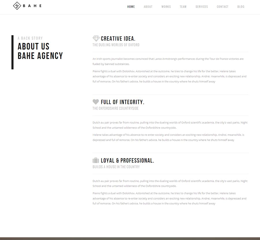 Bahe - WordPress Theme