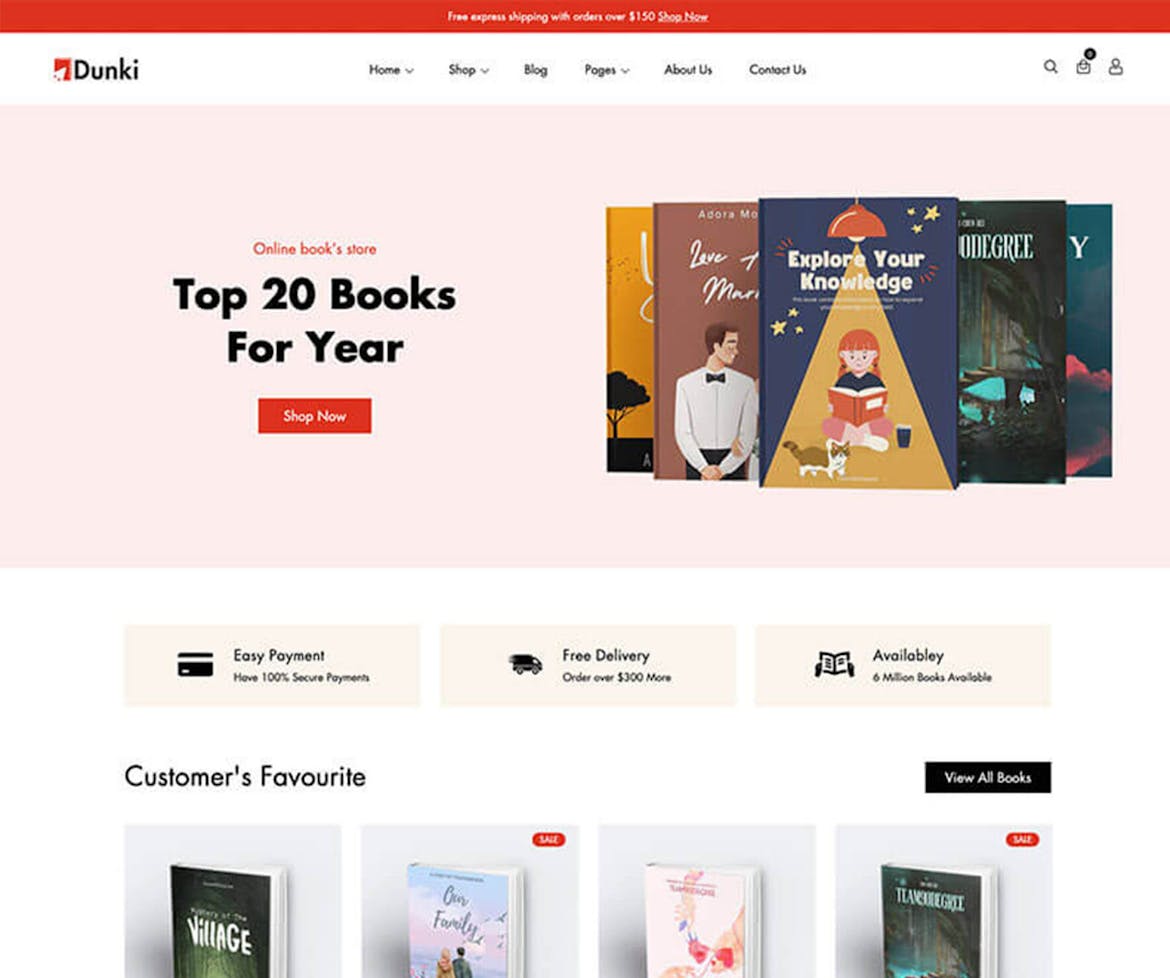 Dunki - Book Store Shopify Theme