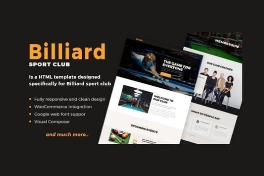 Billiard - Creative Sporting WordPress Theme