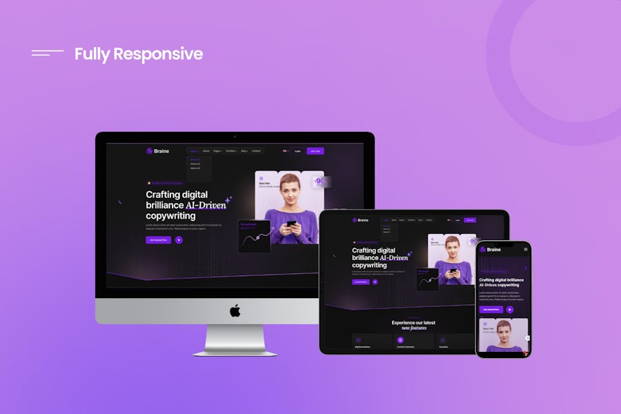 Braine - Digital AI Tech Software WordPress Theme