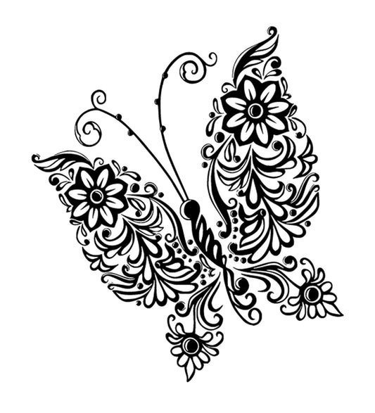 Butterfly Svg File - Butterfly Clipart - Flower Svg