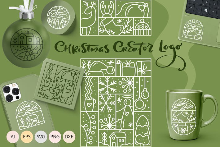 Christmas Creator Logo Vector SVG 