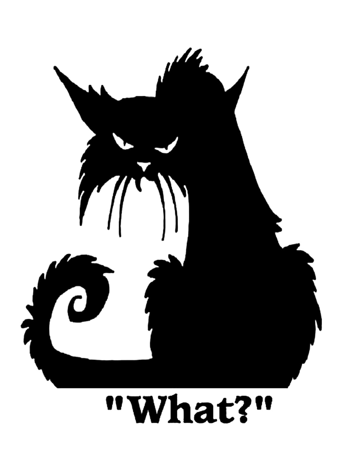 Cat Svg File - Black Cat Clipart - Funny Black Cat Svg Design