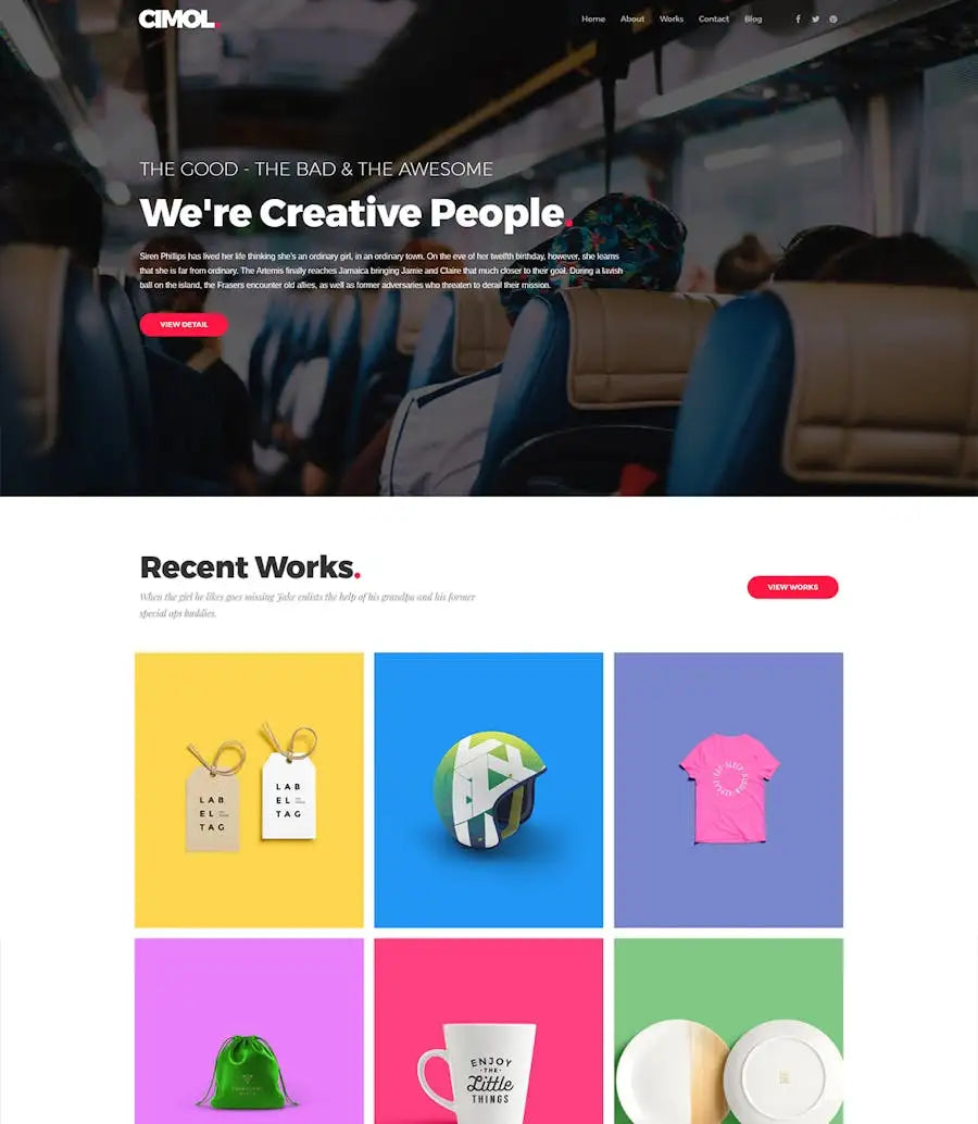 Cimol - Responsive One Page & Multi Page Portfolio