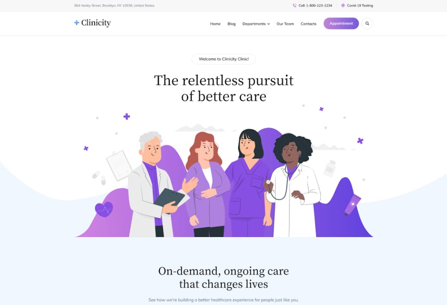 Clinicity - Health & Medical Elementor Theme