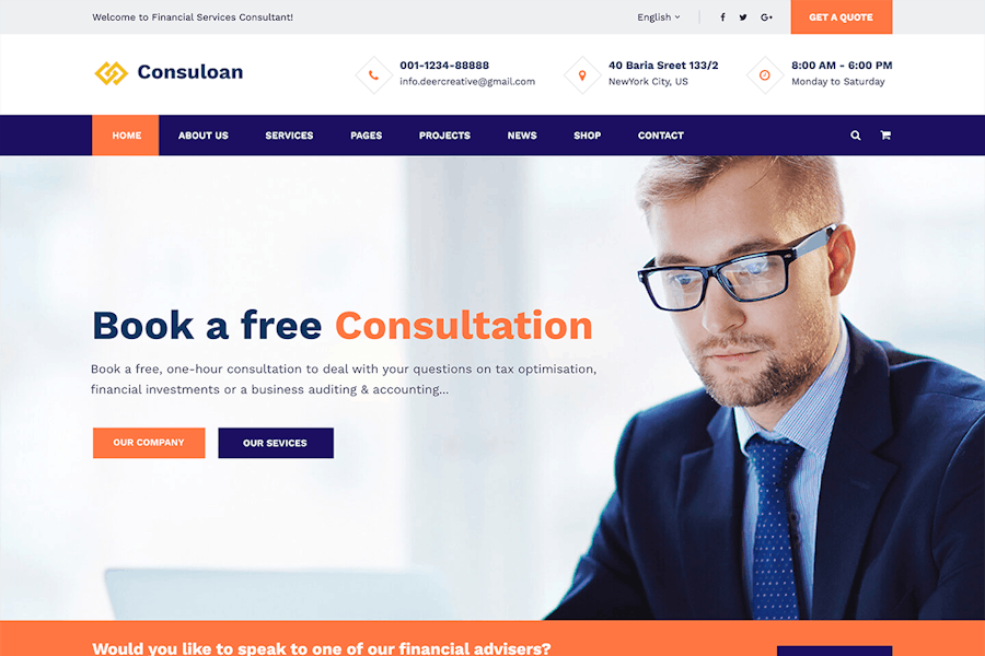 Consuloan | Multipurpose Consulting WordPress Them