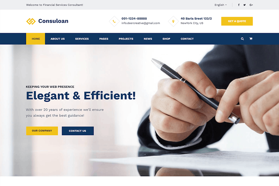 Consuloan | Multipurpose Consulting WordPress Them