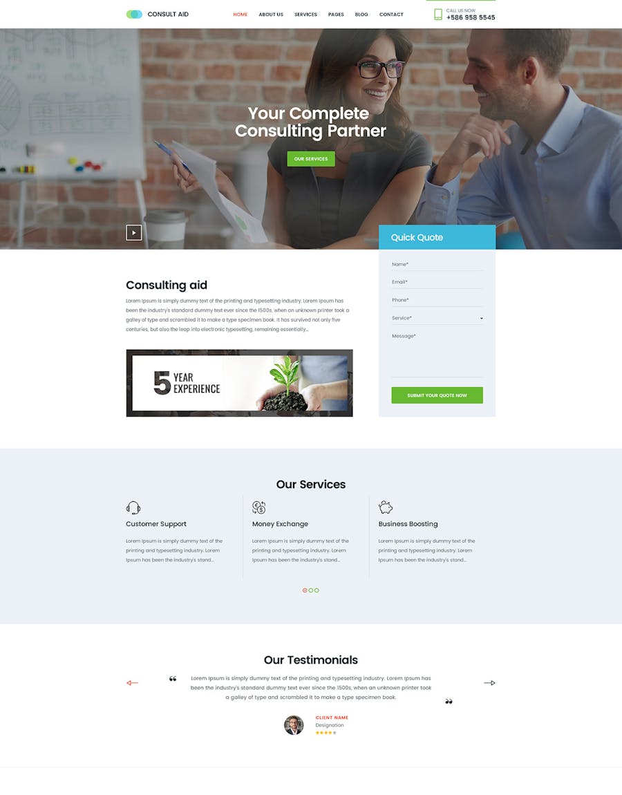 Consult Aid Business Consulting & Finance WP Theme