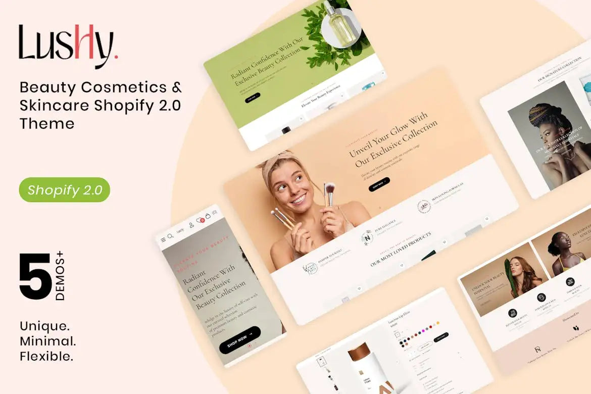 Lushy - Beauty Cosmetics & Skincare Shopify Theme