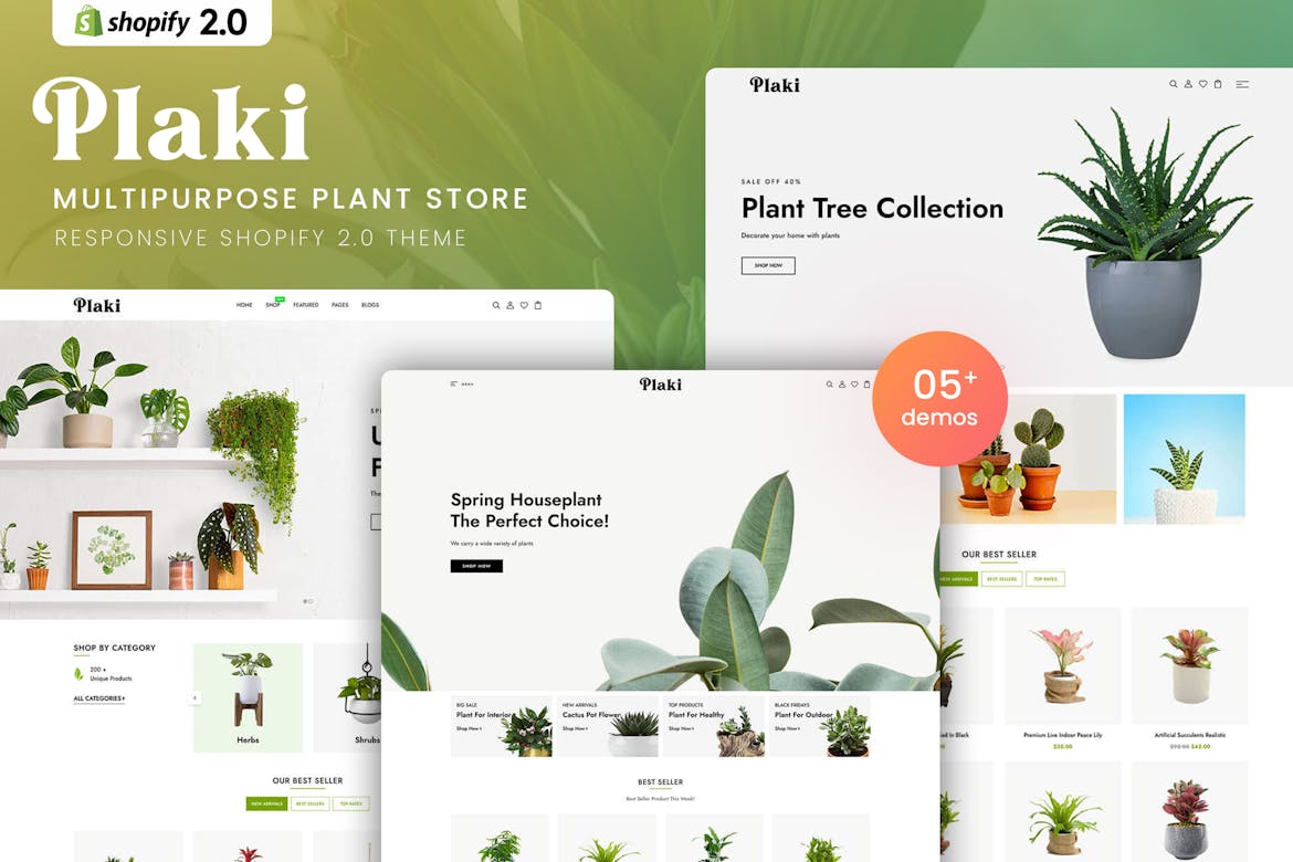 Plaki - MultiPurpose Plant Store Shopify 2.0 Theme