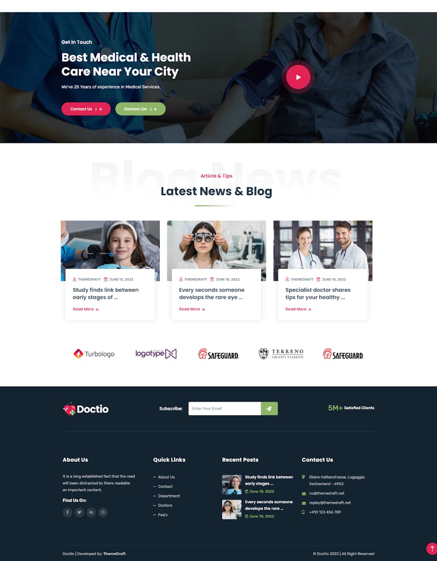 Doctio - Medical Health WordPress Theme