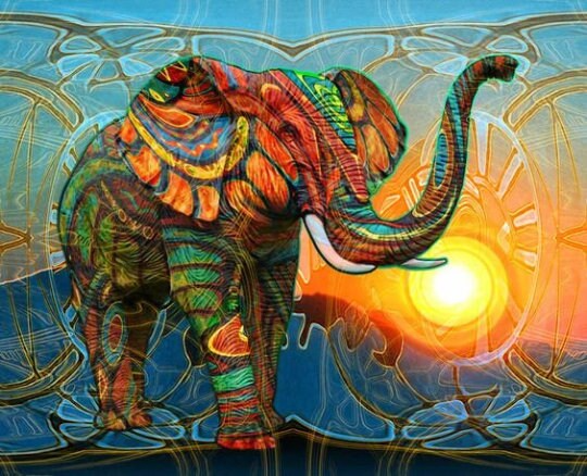 Elephant Cross Stitch Pattern - African Elephant Cross Stitch - Hand Embroidery