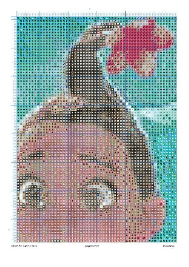 Moana Cross Stitch Patter, Printable Baby Moana Cross Stitch, Hand Embroidery