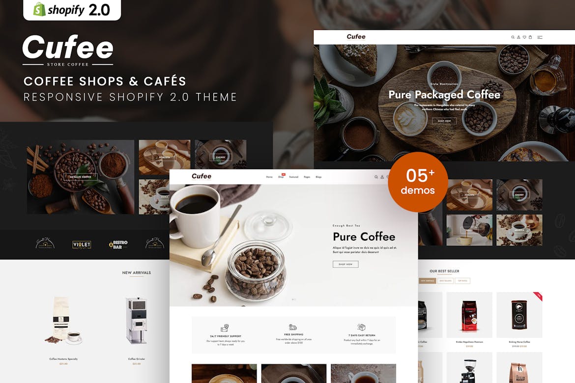 Cufee - Coffee Shops & Cafes Shopify 2.0 Theme