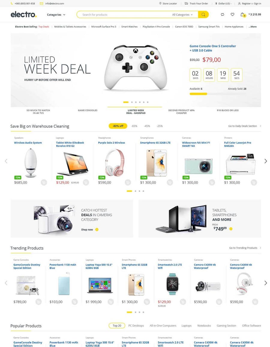 Electro Electronics Store WooCommerce Theme