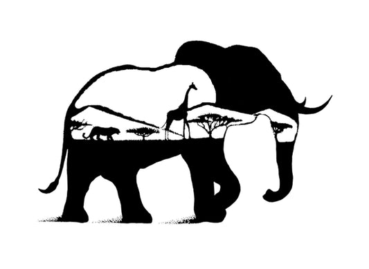 Elephant Svg File - African Elephant Cut File - Animals Clipart