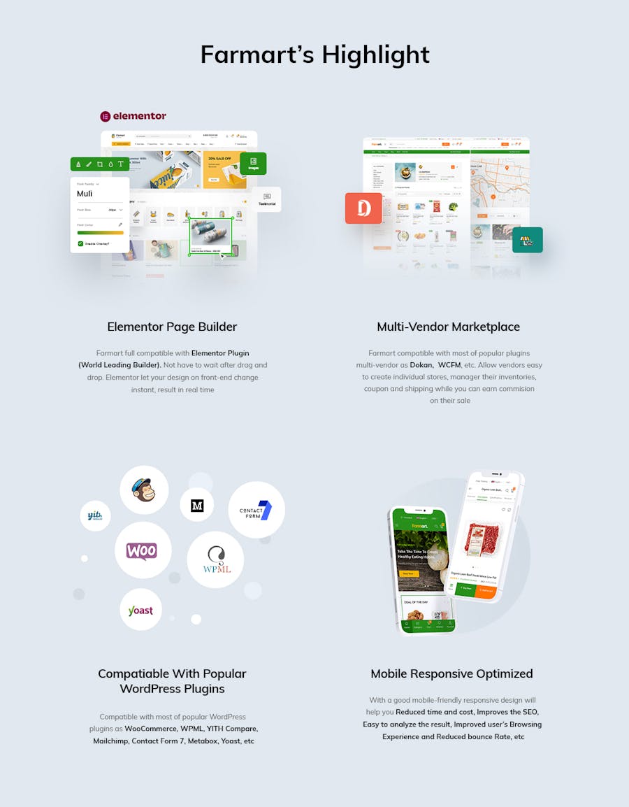 Farmart - Organic & Grocery Marketplace WordPress