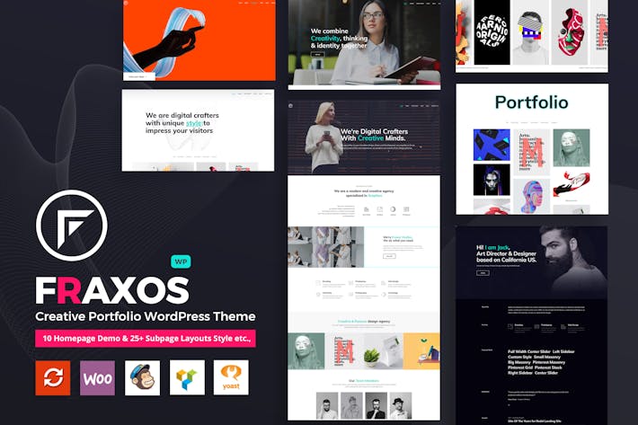 Fraxos - Creative Portfolio WordPress Theme Typ