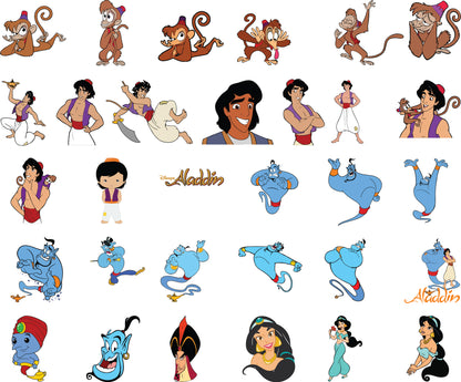 Aladdine Cartoon Characters SVG Bundle