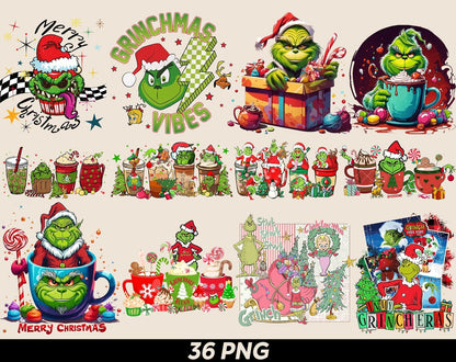 Christmas Png - Grinch Png - The Grinch Design Bundle - Grinch Printable