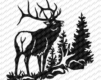 Buck Svg File, Deer Svg, Elk Clipart, Deer Cut File, Animals Svg, Wild Animals Vector Graphics - TodorDigital