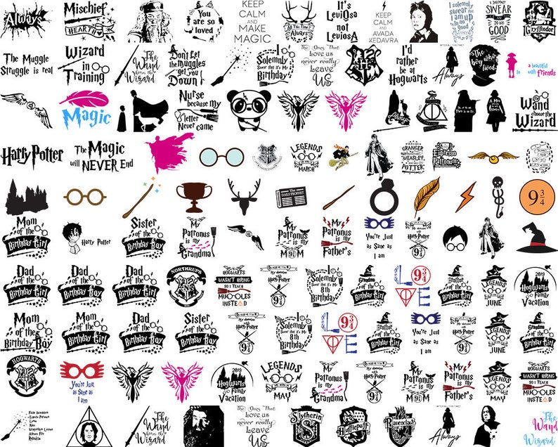 Harry Potter 4000+ Plus Mega SVG | PNG | DXF Bundle