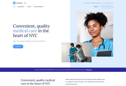 InClinic - Healthcare & Medical WordPress Theme