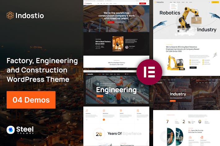 Indostio - Factory & Construction WordPress Theme