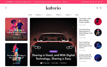 Katerio - Magazine & Blog WordPress Theme