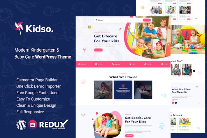 Kidso - Modern Kindergarten WordPress Theme