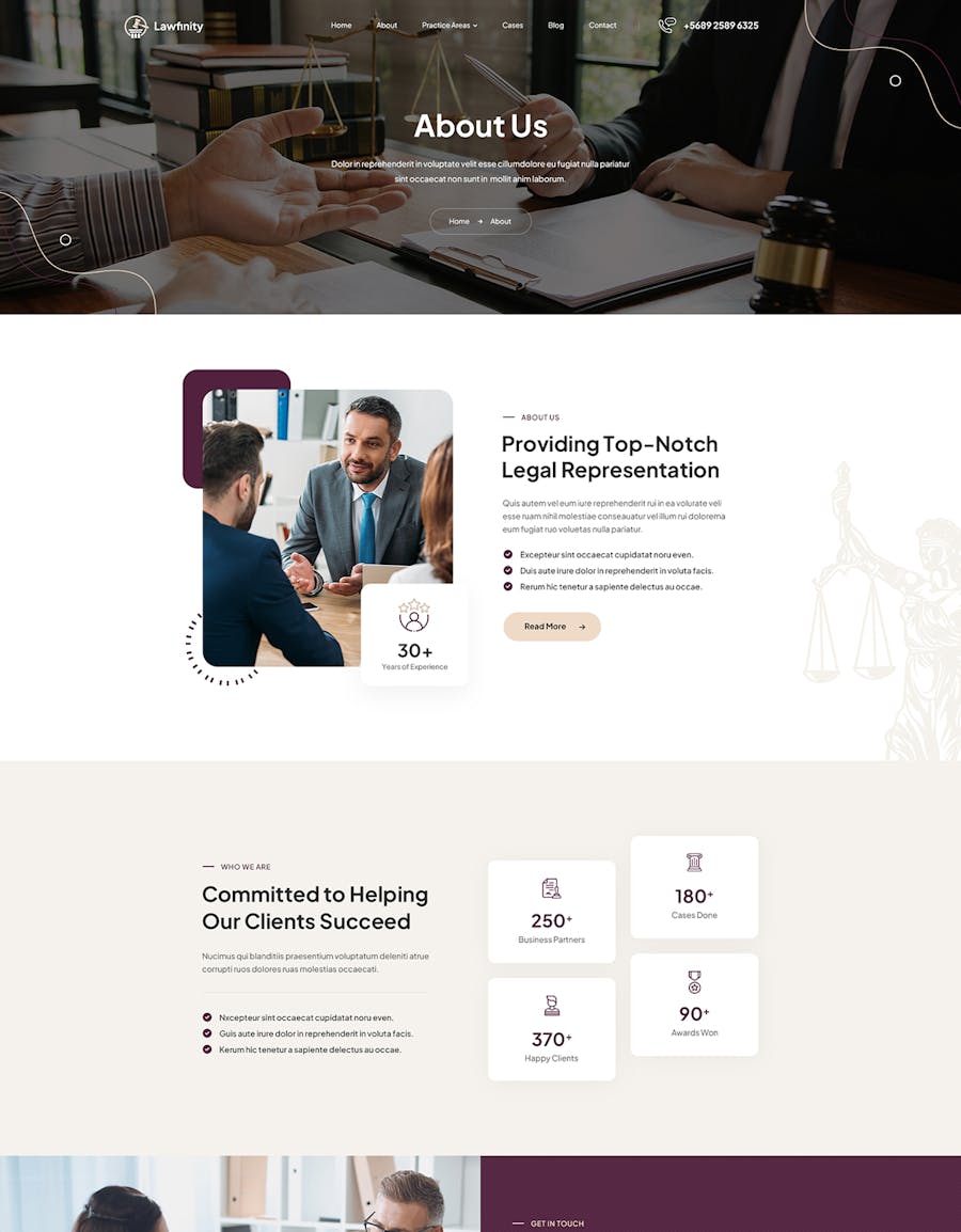 Lawfinity | Law and Attorney WordPress Theme