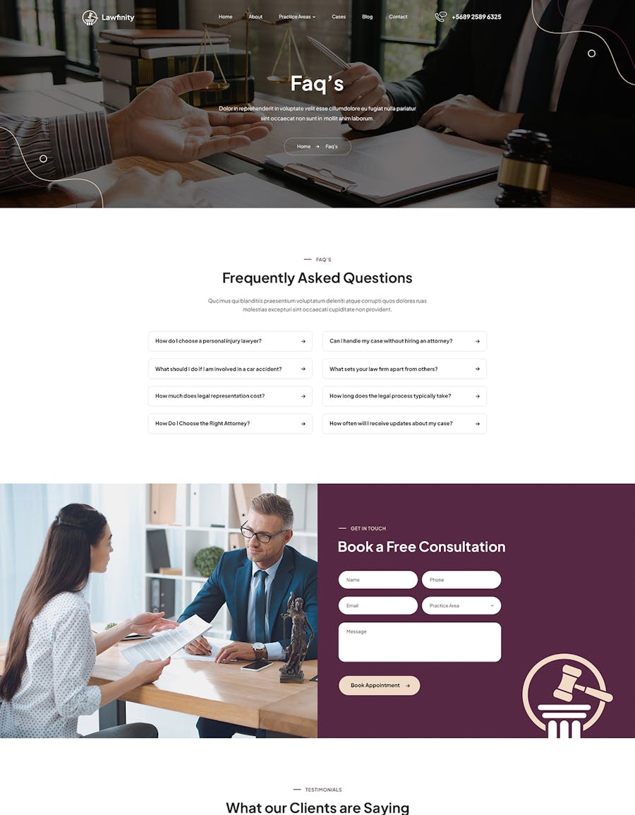 Lawfinity | Law and Attorney WordPress Theme