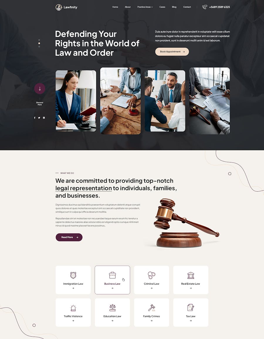 Lawfinity | Law and Attorney WordPress Theme