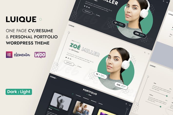 Luique - Personal Portfolio WordPress Theme