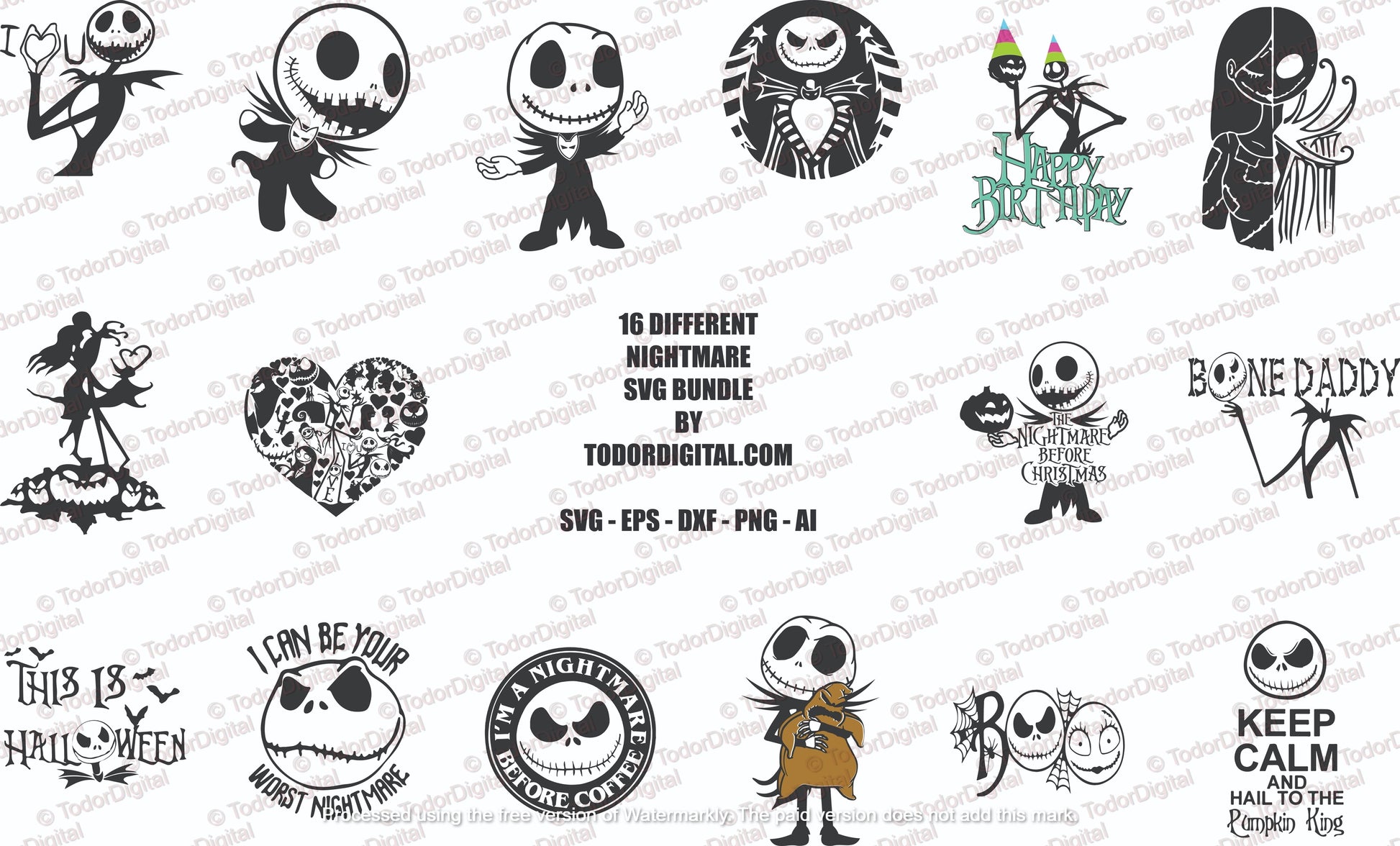 The Nightmare Before Christmas SVG Files - The Nightmare Svg Bundle - Jack Skellington Svg - The King Of Halloween Svg - Halloween Bundle