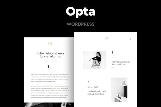 Opta - Minimal Portfolio and Photography WordPress Theme