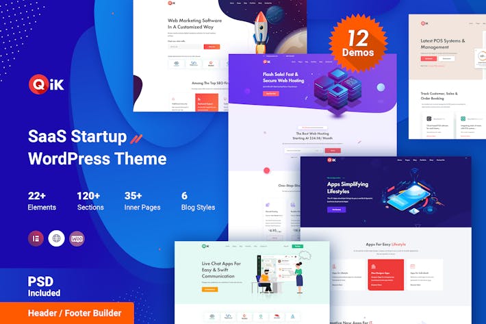 QIK - SaaS Startup WordPress Theme