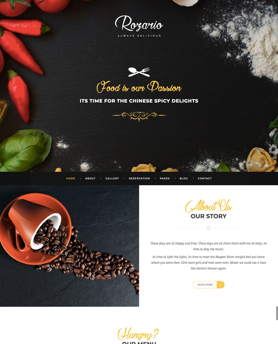 Rozario - Restaurant & Food WordPress Theme